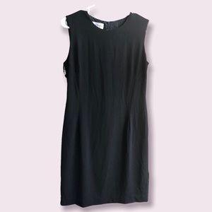 RENA ROWAN 100%‎ Wool Black Women’s knee length, Sleeveless Round Neck Dr…